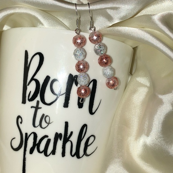 Red & White Sparkle Christmas earrings NEW - Picture 6 of 6